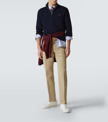 Logo cotton half-zip sweater | Polo Ralph Lauren