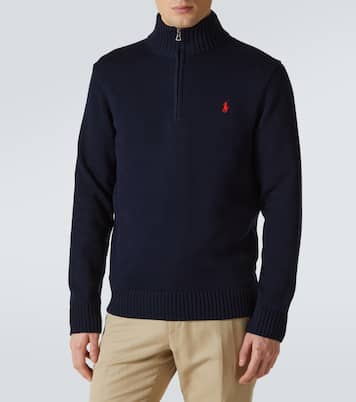 Logo cotton half-zip sweater | Polo Ralph Lauren