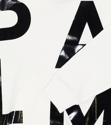 Sweat-shirt à capuche en coton à logo | Balmain Kids