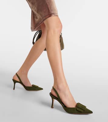 Maysli suede slingback pumps | Manolo Blahnik