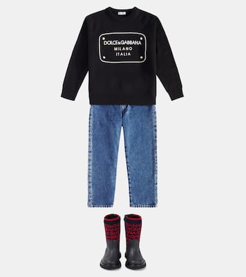 Logo leather ankle boots | Dolce&Gabbana Kids