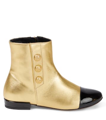 Leather ankle boots | Balmain Kids
