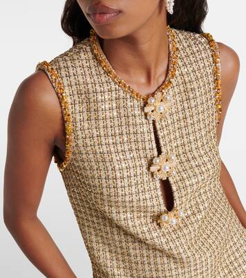 Miniabito in bouclé con applicazioni | Self-Portrait