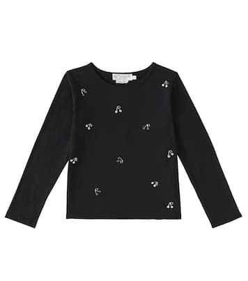 Tidjiane beaded cotton jersey T-shirt | Bonpoint