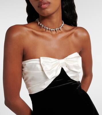 Robe bustier en velours | Alessandra Rich