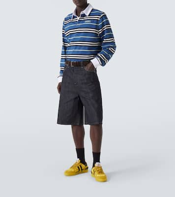 Clay leather-trimmed sneakers | Lanvin