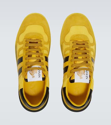 Clay leather-trimmed sneakers | Lanvin