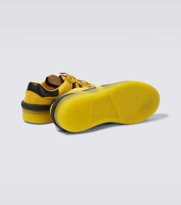 Clay leather-trimmed sneakers | Lanvin