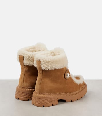 Ankle Boots Shea aus Veloursleder mit Shearling | Jimmy Choo