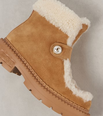 Ankle Boots Shea aus Veloursleder mit Shearling | Jimmy Choo