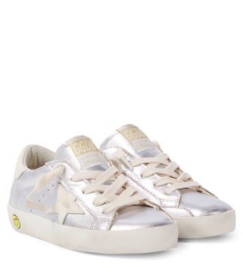 Super-Star metallic leather sneakers | Golden Goose Kids