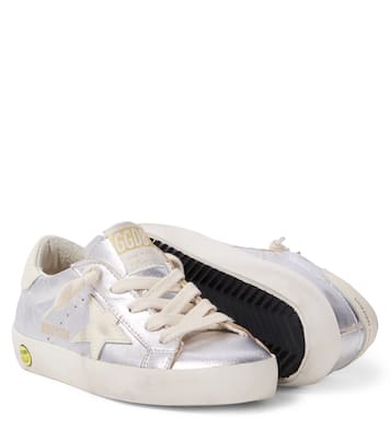 Super-Star metallic leather sneakers | Golden Goose Kids
