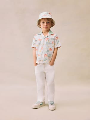 Steve printed cotton poplin shirt | Bonpoint
