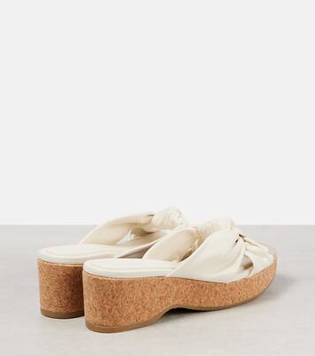 Avenue 50 leather wedge mules | Jimmy Choo