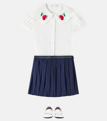 Pleated cotton skirt  | Gucci Kids