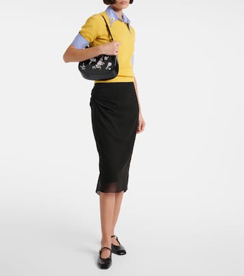 Brushed leather Mary Jane flats | Prada