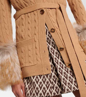 Cárdigan de cachemir con borrego | Valentino