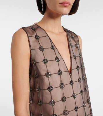 Verziertes Minikleid Acino aus Tüll und Satin | Max Mara