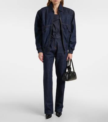 Oversized denim bomber jacket | Magda Butrym