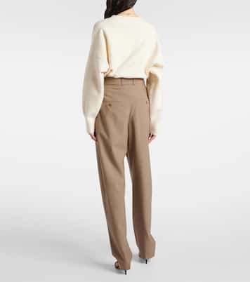 Pantalones barrel de lana virgen de tiro alto | Róhe