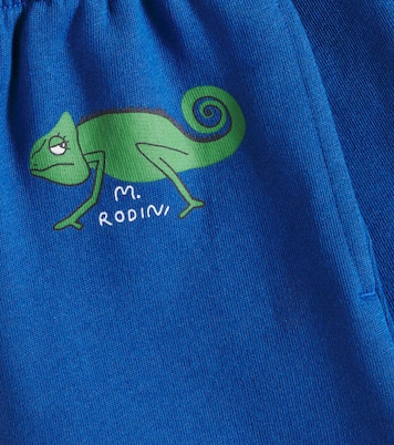 Lizard printed cotton Bermuda shorts | Mini Rodini