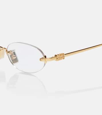 Oval logo glasses | Miu Miu