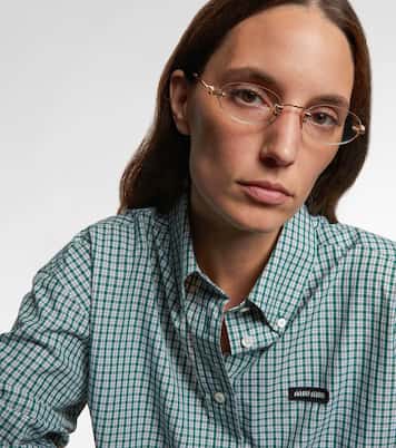 Oval logo glasses | Miu Miu