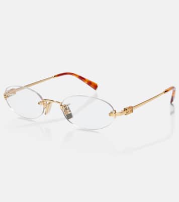 Oval logo glasses | Miu Miu