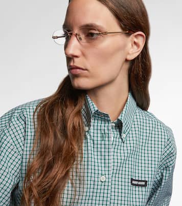 Oval logo glasses | Miu Miu