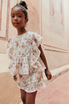 Ines floral cotton voile top | Louise Misha