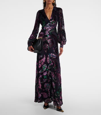 Abito lungo trasparente con ricamo | Etro