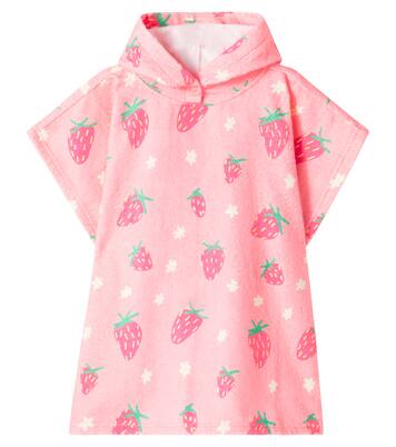 Poncho Strawberry de rizo en mezcla de algodón | Jellymallow