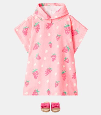 Poncho Strawberry de rizo en mezcla de algodón | Jellymallow