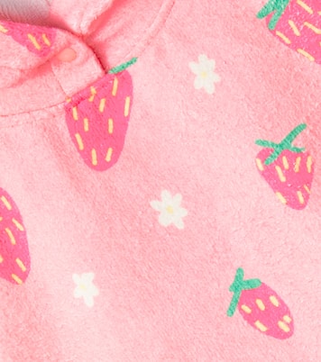 Poncho Strawberry de rizo en mezcla de algodón | Jellymallow