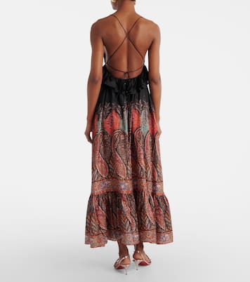 Vestido largo Rhiannon de seda | Zimmermann