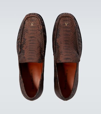 Snake-print leather loafers | Acne Studios
