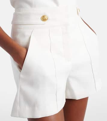 Runo high-rise linen-blend shorts  | Veronica Beard