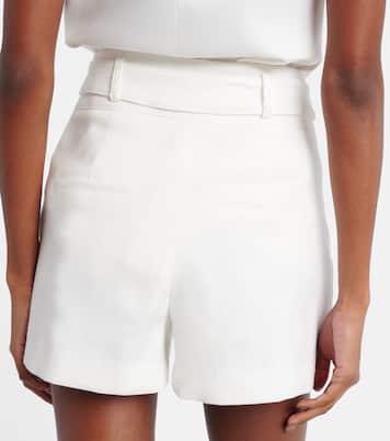 Runo high-rise linen-blend shorts  | Veronica Beard