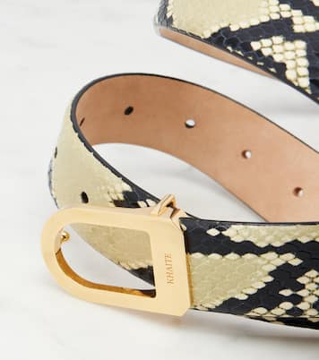 Saddle 30mm snake-effect leather belt | Khaite
