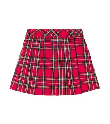 Pleated plaid skort | Monnalisa