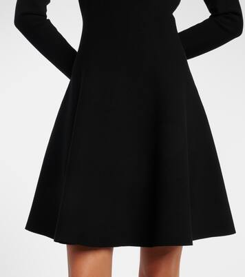 Robe à encolure bardot et fleurs | Oscar de la Renta