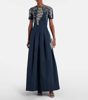 缀饰罗缎长礼服 | Oscar de la Renta