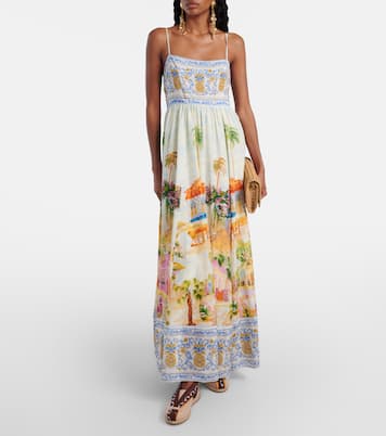 绑带式皮革草编鞋 | Farm Rio