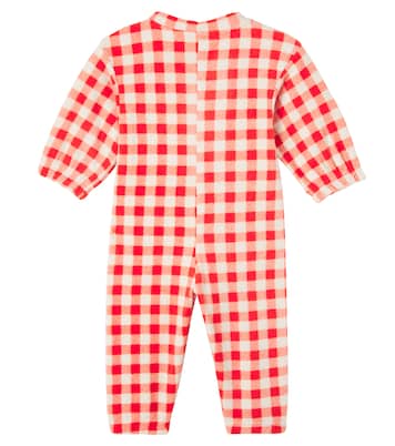 Baby gingham fleece onesie | Mini Rodini