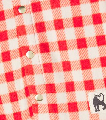 Baby gingham fleece onesie | Mini Rodini