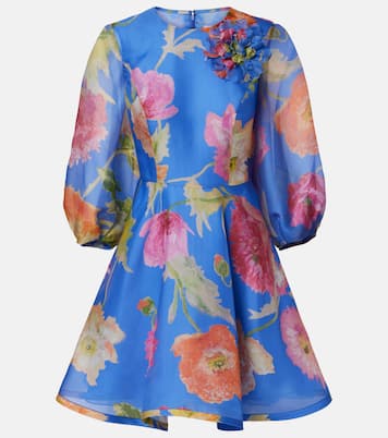 Floral silk organza minidress | Carolina Herrera