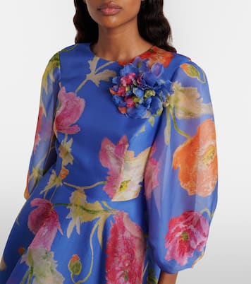 Floral silk organza minidress | Carolina Herrera
