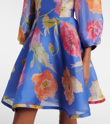 Floral silk organza minidress | Carolina Herrera