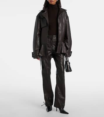 Pantalon droit en cuir | Rotate