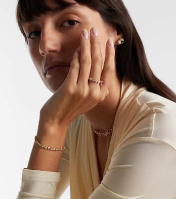 18kt gold ring with sapphire and diamonds | Shay Jewelry